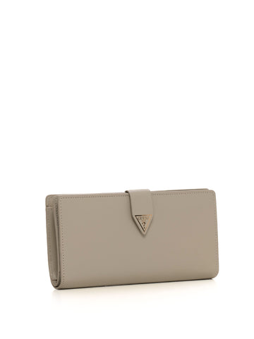 Portafoglio grande in pelle Miriam Taupe Guess Donna