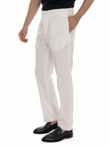 Pantalone modello chino BATAVIACREPE Ecrù Hindustrie Uomo