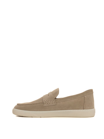 Beige Hogan Men's suede moccasin