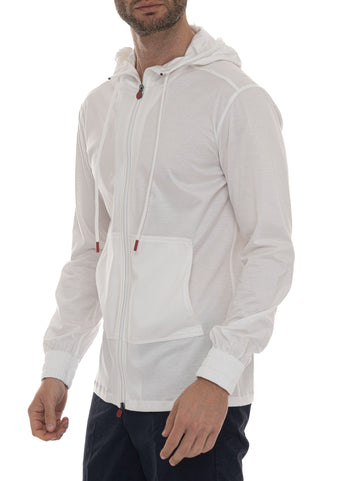 Felpa con cappuccio Bianco Kiton Uomo