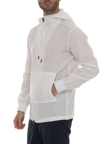 Felpa con cappuccio Bianco Kiton Uomo