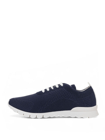 Kiton Men's Blue Canvas Sneakers