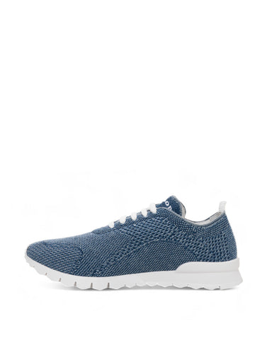 Kiton Men's Denim Leather Sneakers
