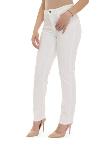 Pantalone 5 tasche Good magnetic Bianco Liu Jo Donna