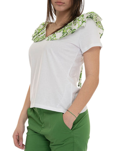 T-shirt Bianco-verde Liu Jo Donna