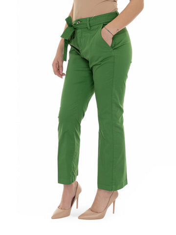 Pantalone in cotone Verde Liu Jo Donna