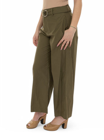 Pantalone in cotone Verde militare Liu Jo Donna