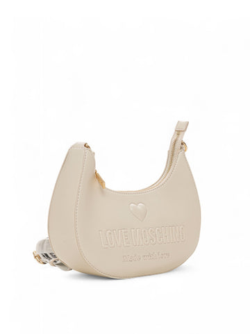 Borsa mezza luna Avorio Love Moschino Donna