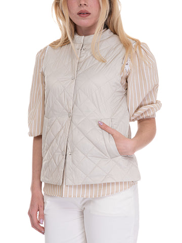 Giaccone trapuntato Beige Quality First Donna