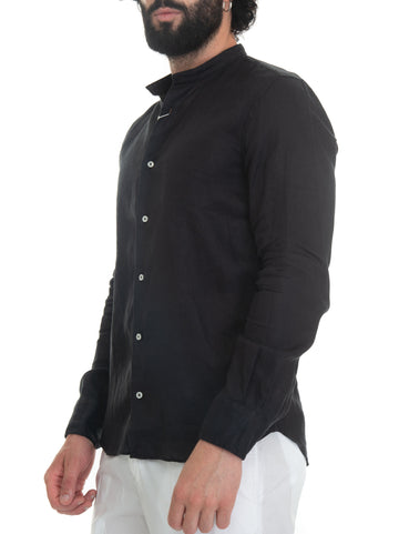 Camicia in lino Nero Vincenzo De Lauziers Uomo