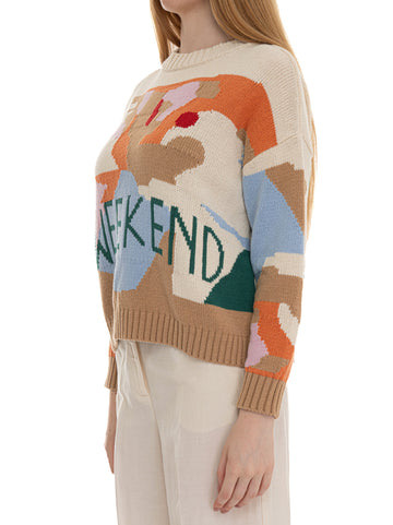 Maglia girocollo Fabian Multicolor Weekend Max Mara Donna