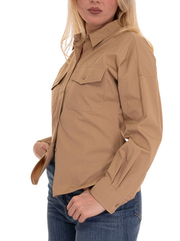 Women's Cotton Shirt Skipper Beige Weekend Max Mara Donna
