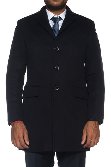 Cappotto 3 bottoni Blu Angelo Nardelli Uomo