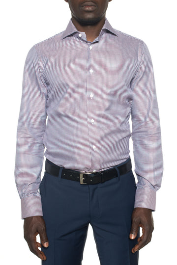 Camicia classica da uomo Bordeau Carrel Uomo