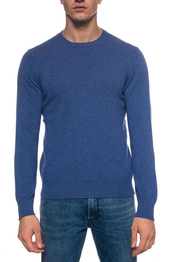 Pullover girocollo Azzurro Andrea Fenzi Uomo