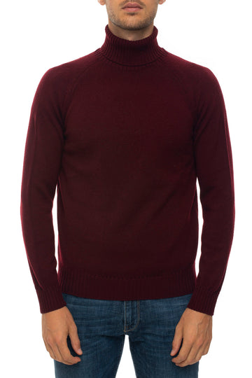 Pullover collo alto Bordeau Andrea Fenzi Uomo