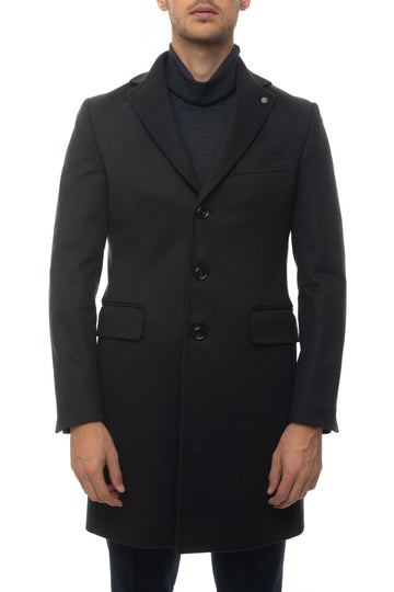 Cappotto 3 bottoni Nero Angelo Nardelli Uomo