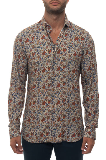 Camicia casual Beige Carrel Uomo