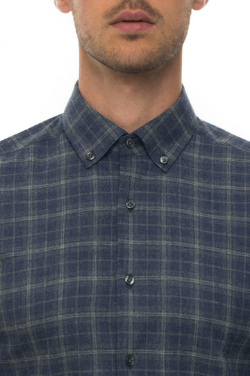 Camicia casual Blu-grigio Fay Uomo