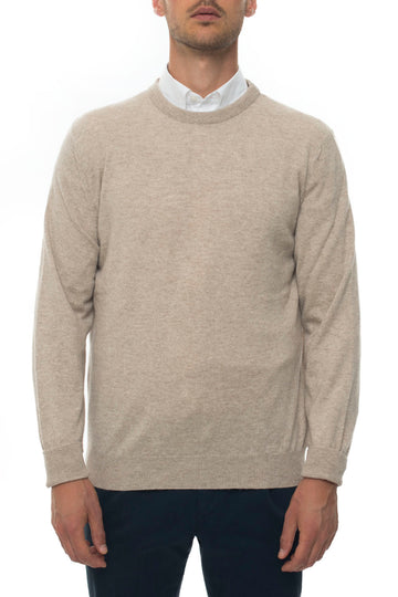 Pullover girocollo Beige Kiton Uomo