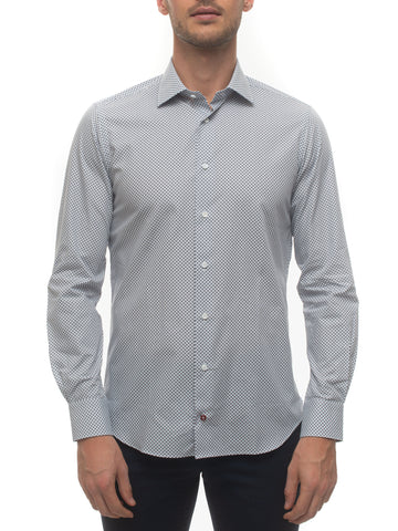 Camicia casual Bianco-marrone Carrel Uomo