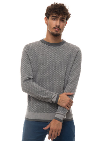 Pullover girocollo Grigio chiaro Canali Uomo