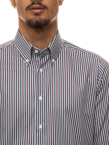 Camicia casual Blu-bordeau Carrel Uomo