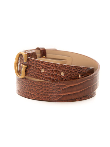 Cintura con fibbia logata Raffie Cognac Guess Donna