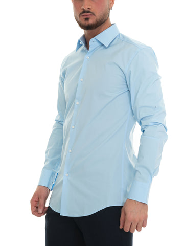 Camicia classica da uomo H-HANK-KENT Azzurro BOSS Uomo