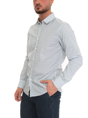 Canali Man Light Blue Casual Shirt