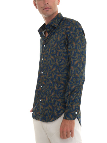Camicia classica da uomo Blu Carrel Uomo