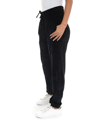 Black EA7 Woman tracksuit trousers
