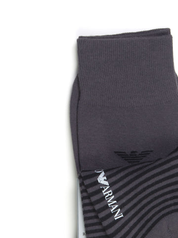 Calzino corto Antracite Emporio Armani Uomo
