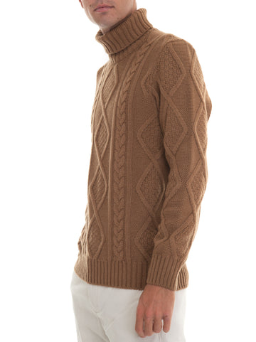 Pullover collo alto Cammello Gran Sasso Uomo