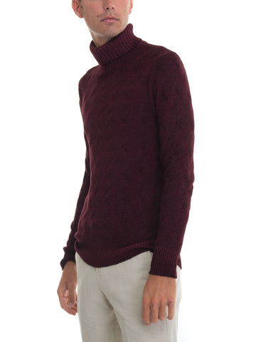 Pullover collo alto Bordeau Gran Sasso Uomo