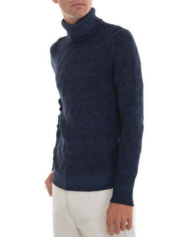 Pullover collo alto Blu Gran Sasso Uomo