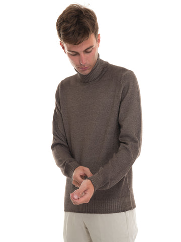 Pullover collo alto Nocciola Gran Sasso Uomo