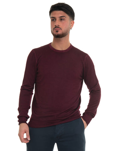 Pullover girocollo Bordeau Gran Sasso Uomo