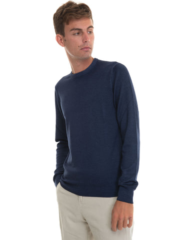 Gran Sasso Man Denim crew neck pullover