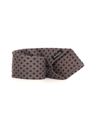 Cravatta Beige Kiton Uomo