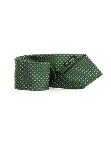 Cravatta in seta Verde Kiton Uomo