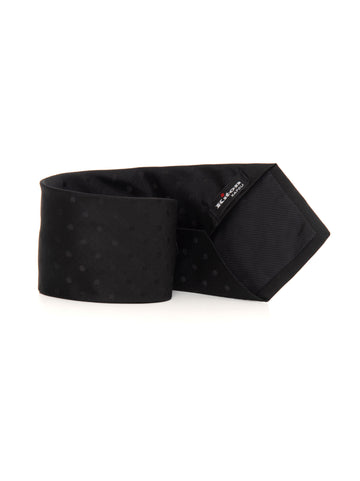 Cravatta in seta Nero Kiton Uomo