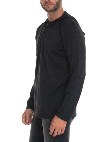 Felpa con cappuccio Antracite Kiton Uomo