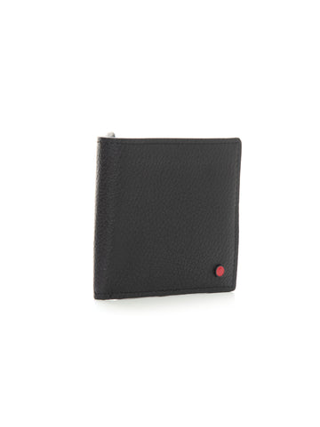 Portafoglio in pelle Nero Kiton Uomo