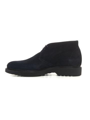 Ankle boot in suede Blu Marechiaro Man