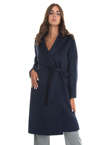 Cappotto in lana Superbo Blu Max Mara Studio Donna