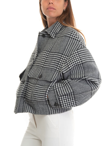 BATUN short pea coat White-black Weekend Max Mara Woman