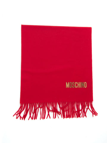 Sciarpa classica Rosso Moschino Donna