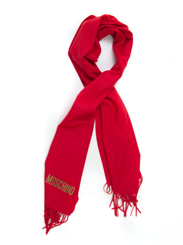 Classic Scarf Rosso Moschino Woman