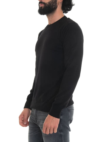 Black Quality First Man crew neck pullover
